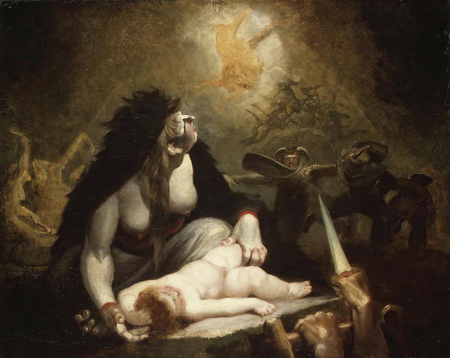 Ape Painting - The Night-hag Visiting Lapland Witches by Henry Fuseli
