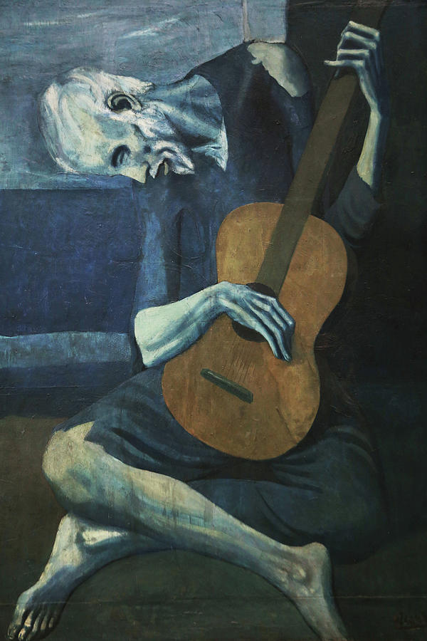 The Old Guitarist Painting by Pablo Picasso