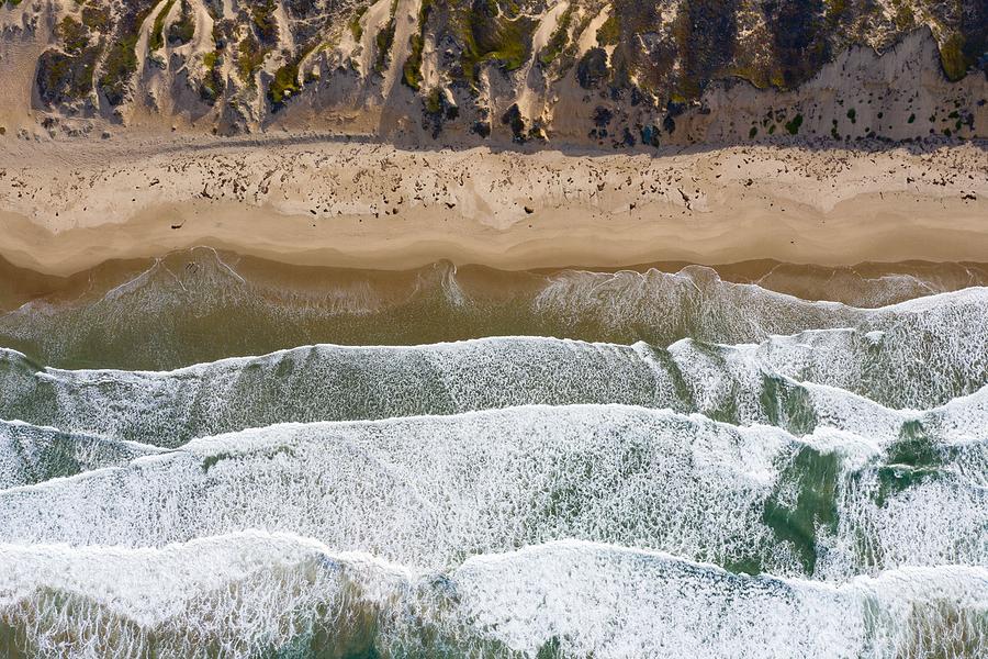 Nature Photograph - The Pacific Ocean Washes Onto A Beach #2 by Ethan Daniels