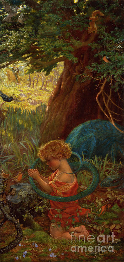 The Rescue by Arthur Hughes Painting by Arthur Hughes