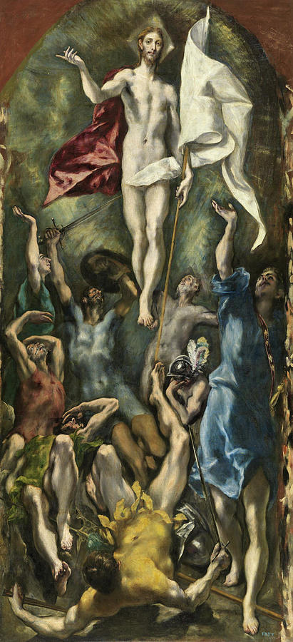 El Greco Painting - The Resurrection #2 by El Greco