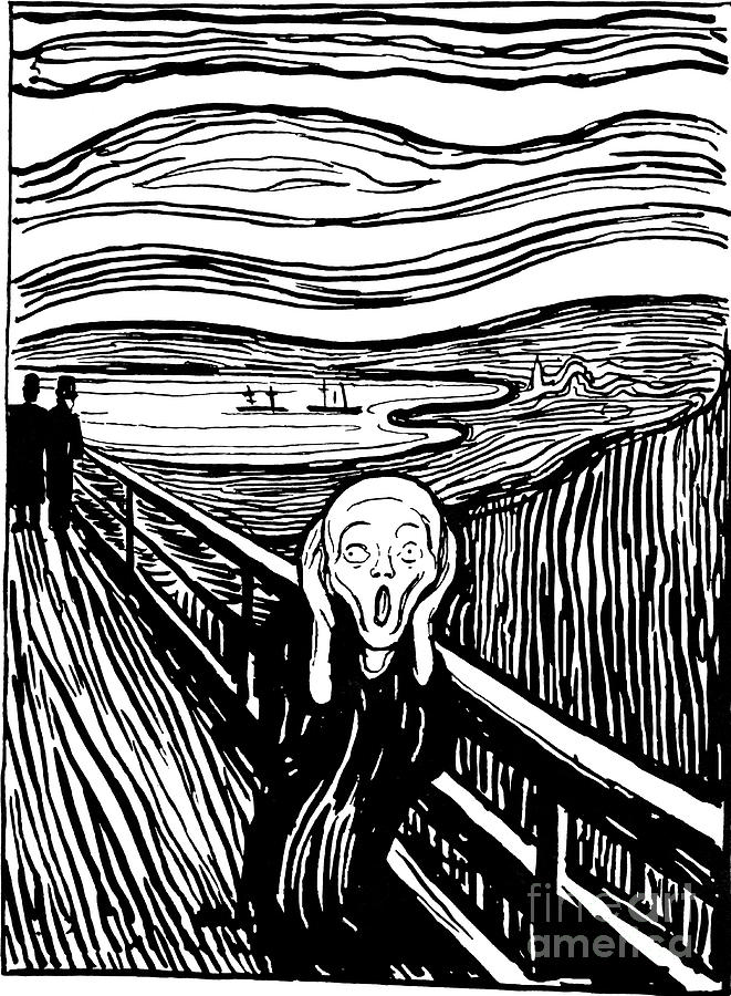 The Scream #2 Drawing by Heritage Images