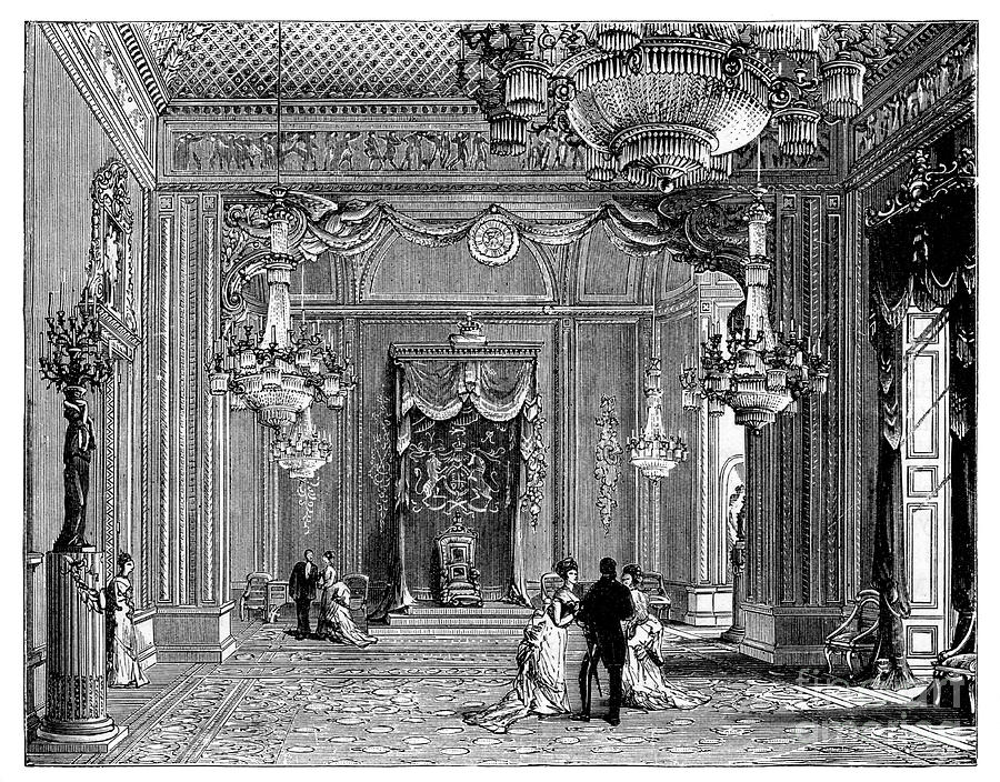 The Throne Room, Buckingham Palace #2 Drawing by Print Collector