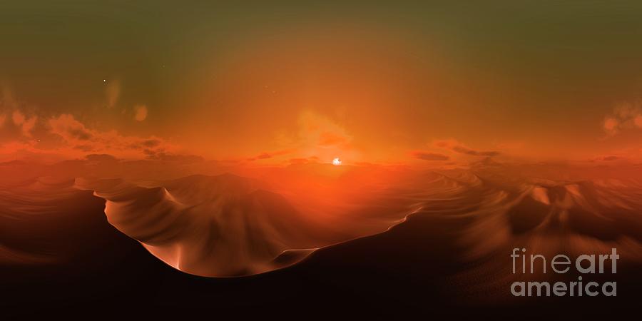 The View From Trappist-1c #2 Photograph by Mark Garlick/science Photo Library