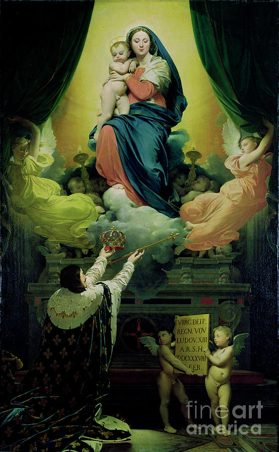 The Vow Of Louis Xiii Painting by Jean Auguste Dominique Ingres