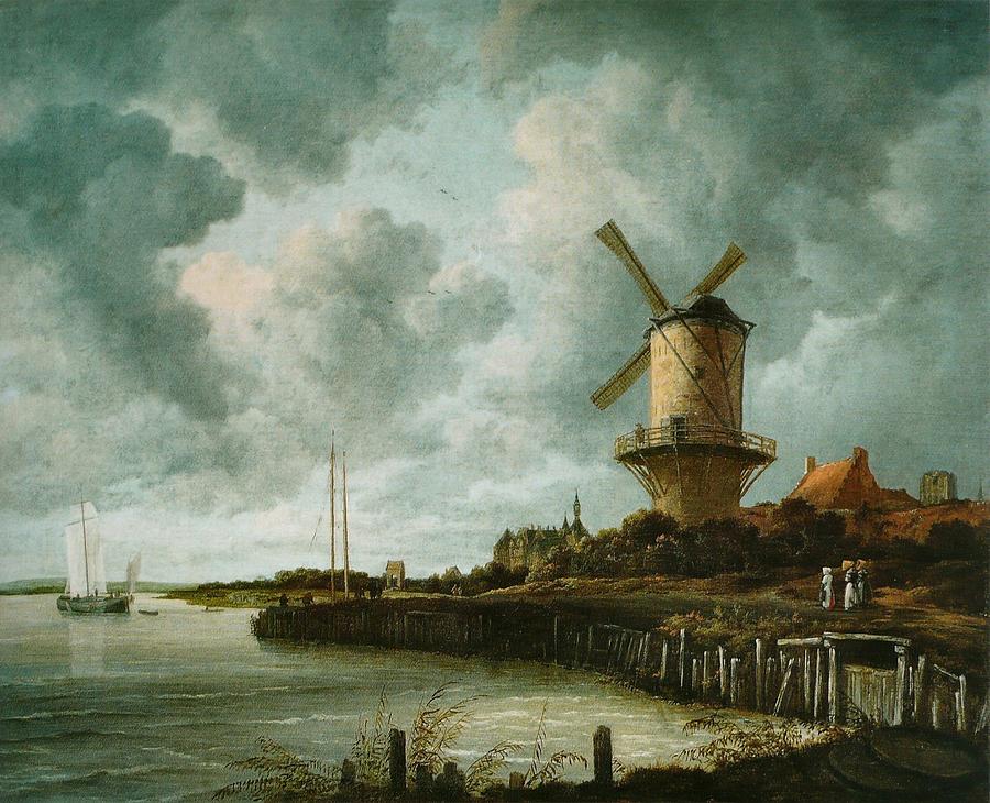 The Windmill at Wijk bij Duurstede #2 Painting by Jacob van Ruisdael