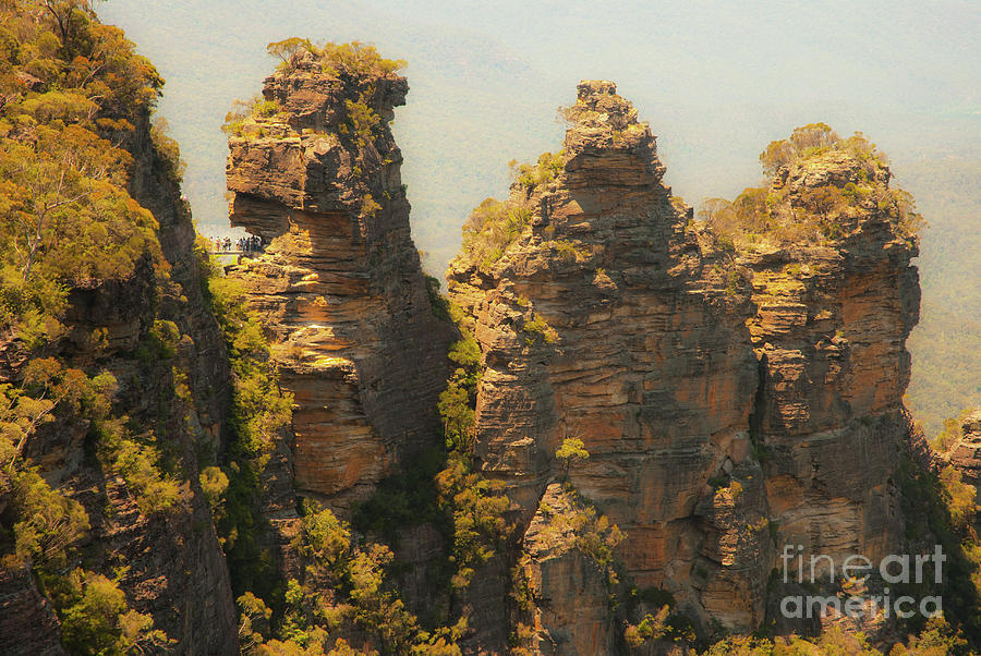 Three Sisters Blue Mountains, Australia Digital Art