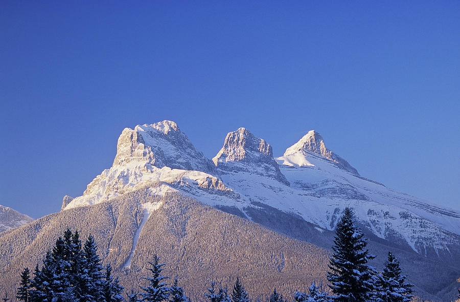 Three Sisters Mountains Canmore By John E Marriott   2 Three Sisters Mountains Canmore John E Marriott 