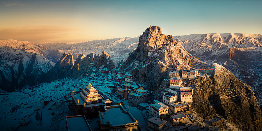 Mountain Photograph - Tibetan Temple ?????? #2 by Qiye????
