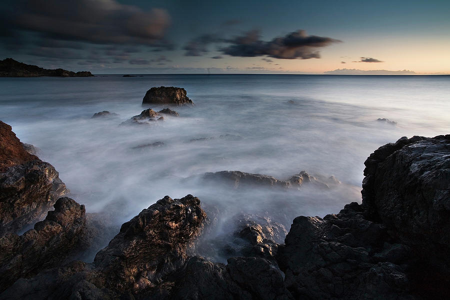 Time Lapse View Of Waves On Rocky Beach Digital Art by Rosa Isabel ...