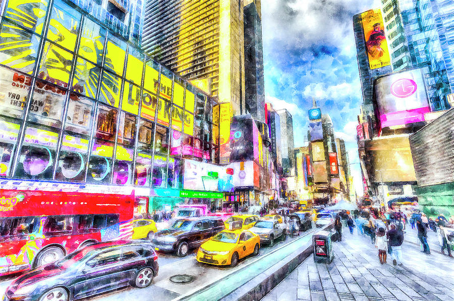 Times Square New York Art #2 Photograph by David Pyatt