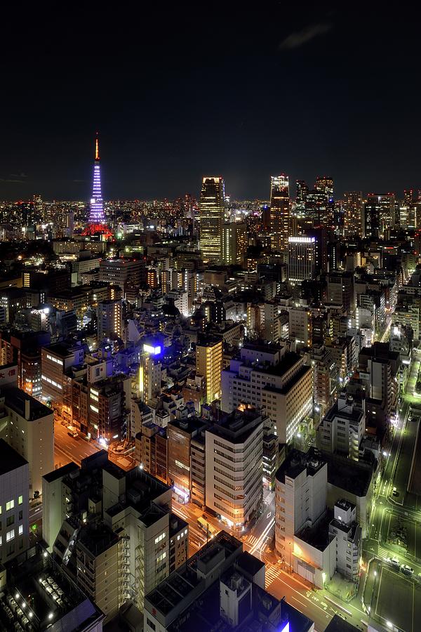Tokyo Downtown At Night #2 Photograph by Vladimir Zakharov