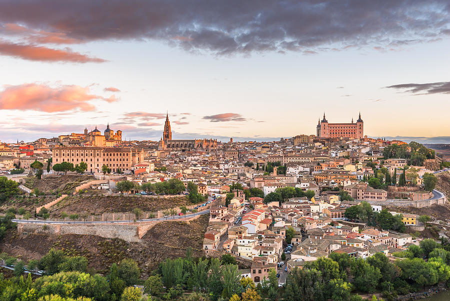 Toledo, Spain Old Town At Dawn Photograph by Sean Pavone - Fine Art America