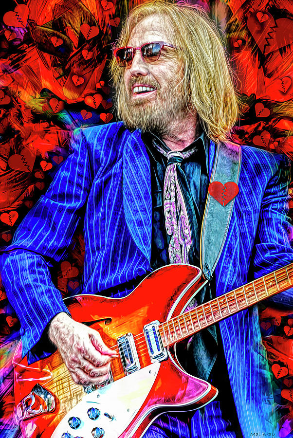 Tom Petty and the Heartbreakers #2 Mixed Media by Mal Bray