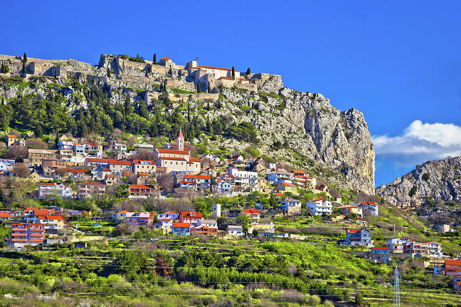 Town and fortress of Klis near Split view #2 Photograph by Brch Photography