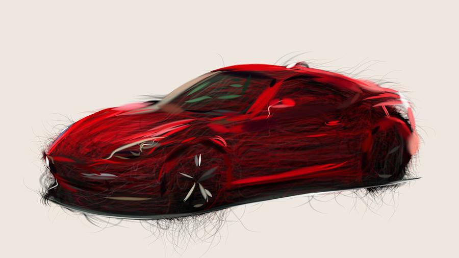 Toyota 86 Style Cb Draw Digital Art By Carstoon Concept