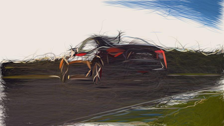 Toyota 86 TRD Drawing #3 Digital Art by CarsToon Concept