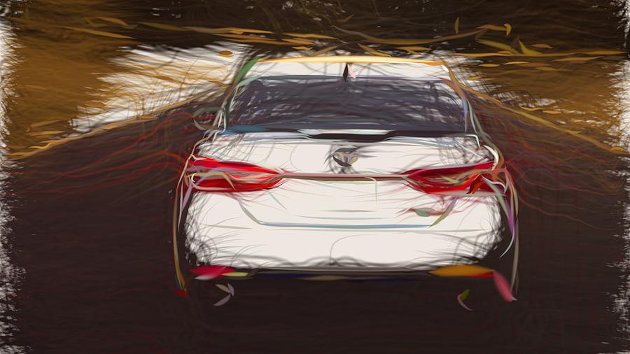 Toyota Camry TRD Drawing #3 Digital Art by CarsToon Concept