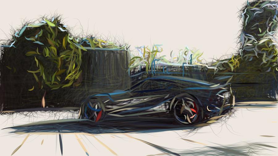 Toyota FT 1 Graphite Drawing #3 Photograph by CarsToon Concept