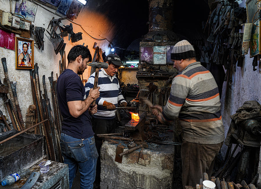 Work Photograph - Traditional Blacksmithing #2 by Bashar Alsofey