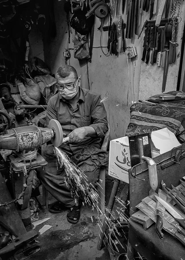Work Photograph - Traditional Bladesmithing #2 by Bashar Alsofey