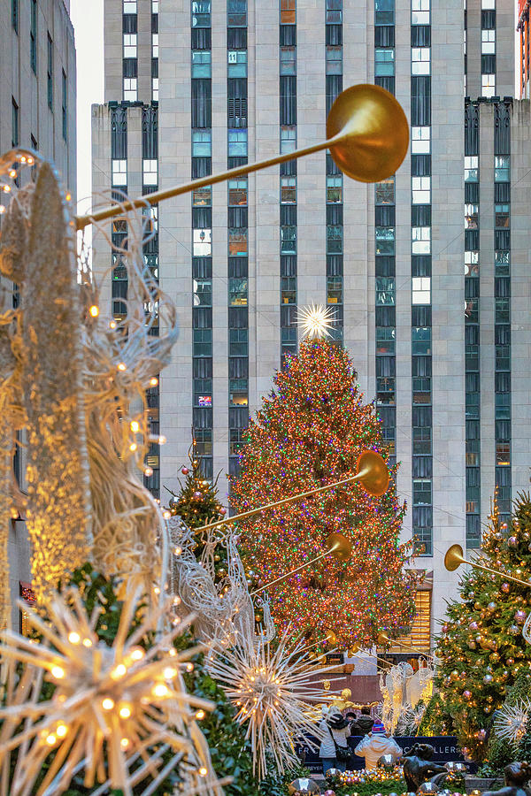 Tree, Rockefeller Center Nyc Digital Art by Lumiere - Fine Art America