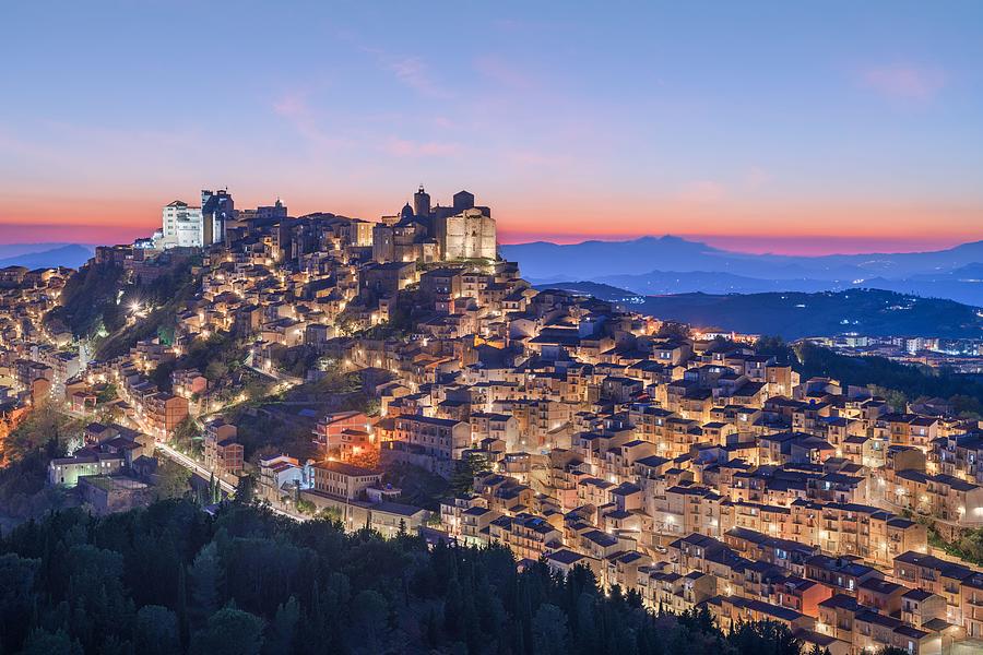 Troina, Sicily, Italy Hilltop Townscape Photograph by Sean Pavone ...