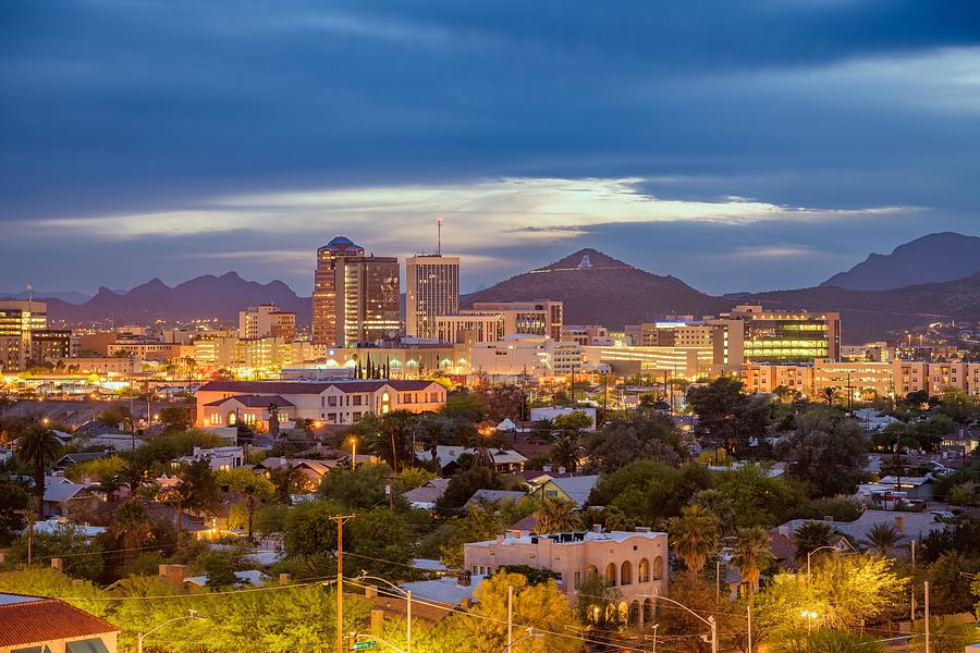 Tucson, Arizona, Usa Downtown Skyline Photograph by Sean Pavone - Fine ...