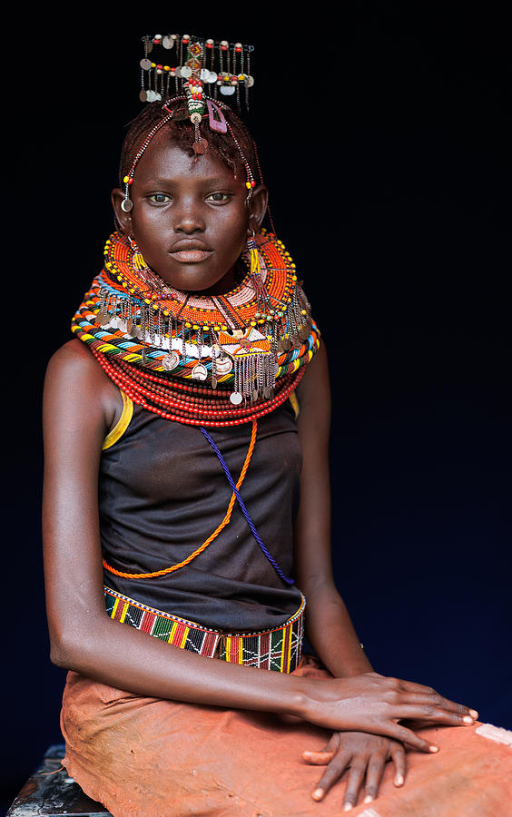 Turkana Girl Portrait, Turkana Lake, Kenia #2 Photograph by Francisco ...