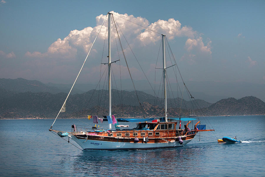 Turkish Sailing Boat #2 Digital Art by Anna Serrano