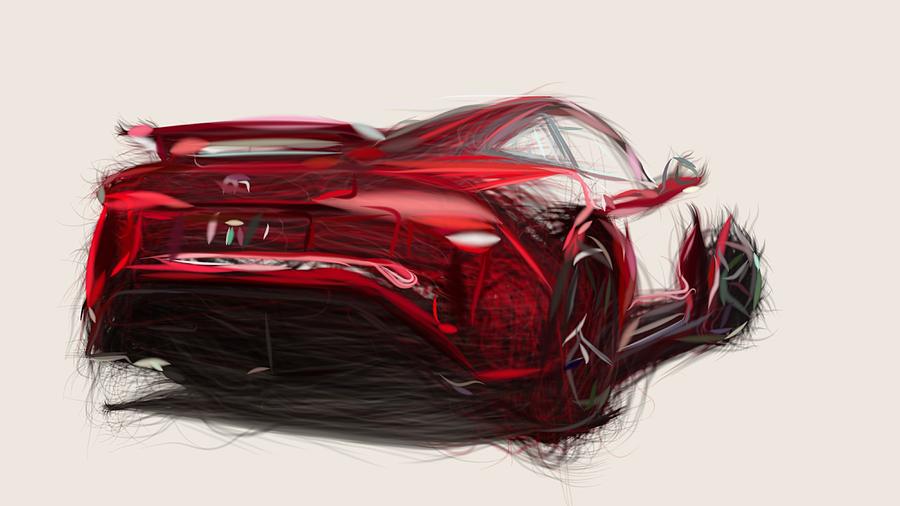 TVR Griffith Drawing #3 Digital Art by CarsToon Concept