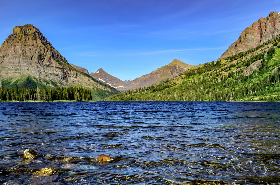 Two medicine lake Photograph by Dwight Eddington - Pixels