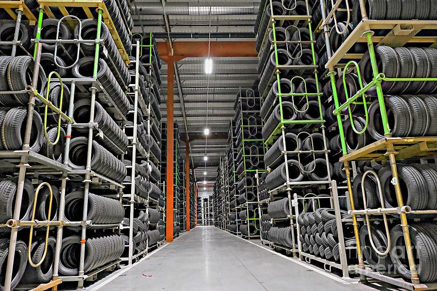 Tyres In Warehouse Photograph by Lewis Houghton/science Photo Library ...