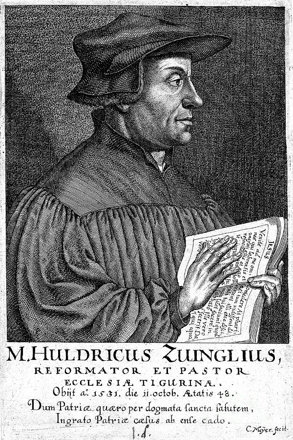 Ulrich Zwingli, Swiss Reformation #2 Drawing by Print Collector - Fine ...