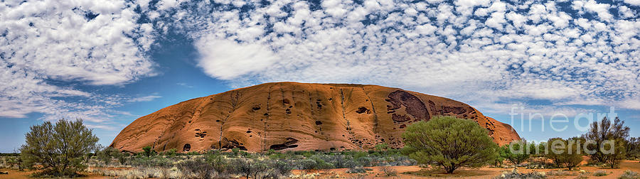Uluru And Altocumulus Stratiformis Clouds #2 Photograph by Stephen Burt/science Photo Library