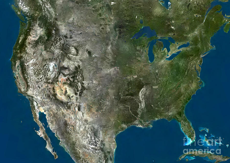United States #2 Photograph by Planetobserver/science Photo Library