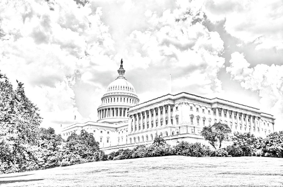 US Capitol Building Drawing Digital Art by Craig Fildes - Fine Art America