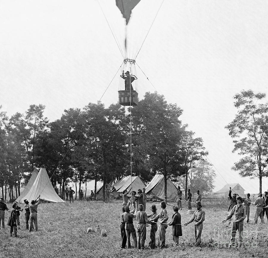 Us Civil War Observation Balloon #2 Photograph by Library Of Congress/science Photo Library