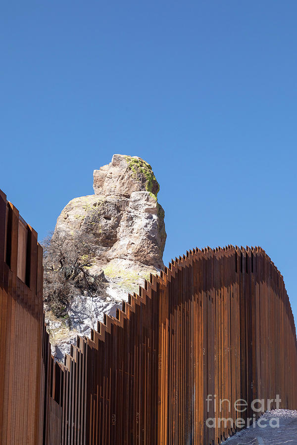 Us-mexico Border Fence In Guadalupe Canyon #2 Photograph by Jim West/science Photo Library