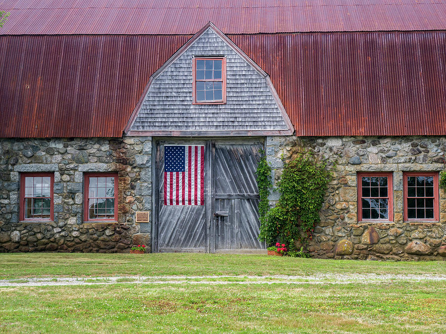 Acadia National Park Photograph - USA, Maine Historic Stone Barn Farm #2 by Julie Eggers