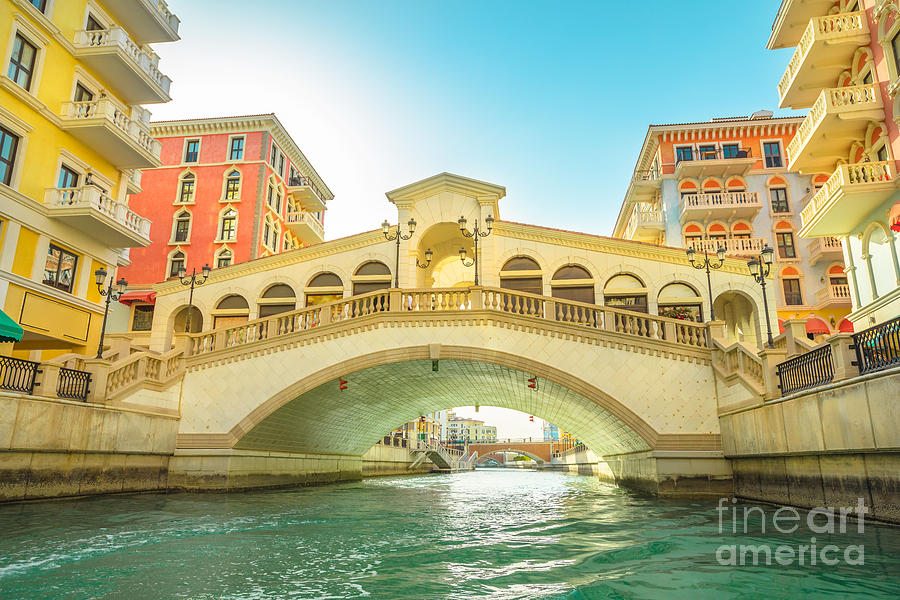 Venice Doha Bridge #2 Photograph by Benny Marty