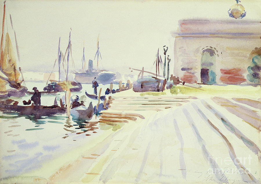 Boat Photograph - Venice by John Singer Sargent