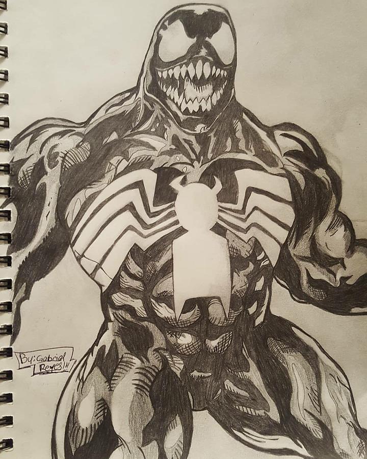 Venom Drawing by Gabriel Reyes - Fine Art America