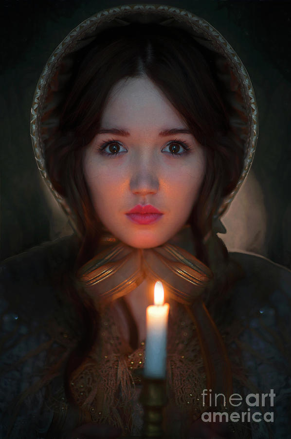 Victorian Woman Holding A Candle #2 Photograph by Lee Avison