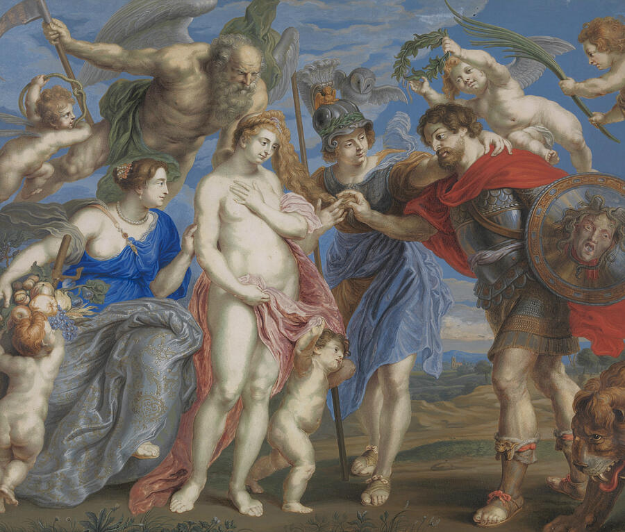 English Painters Painting - Victorious Hero Takes Occasion To Conclude Peace by Bernard Lens English Painters Painting - Victorious Hero Takes Occasion To Conclude Peace by Bernard Lens