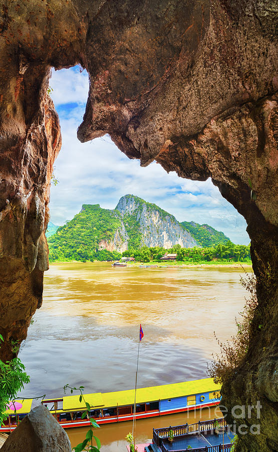 View From The Cave. Beautiful Landscape. Laos. Photograph