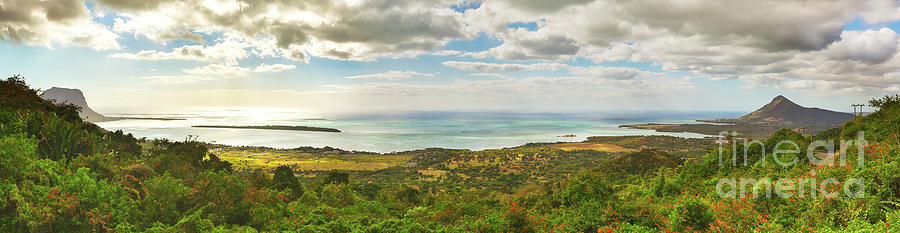 View From The Viewpoint. Mauritius. Panorama Photograph
