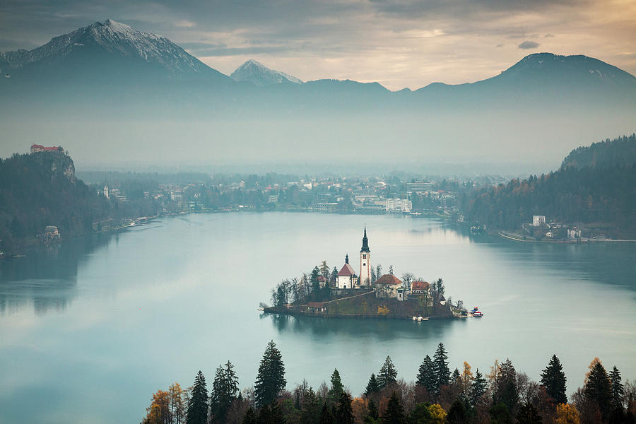 View of Lake Bled from Ojstrica #2 Photograph by Ian Middleton