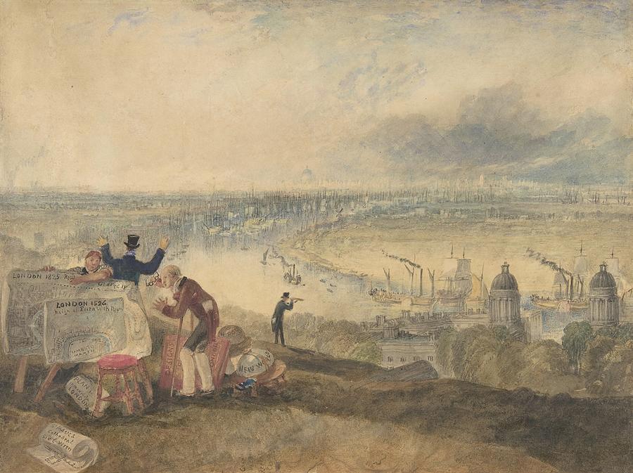 London Painting - View Of London From Greenwich by Joseph Mallord William Turner