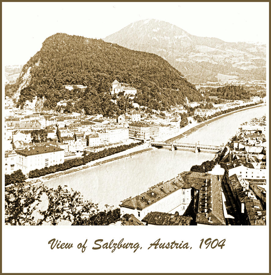 View of Salzburg, Austria, 1904 #2 Photograph by A Macarthur Gurmankin